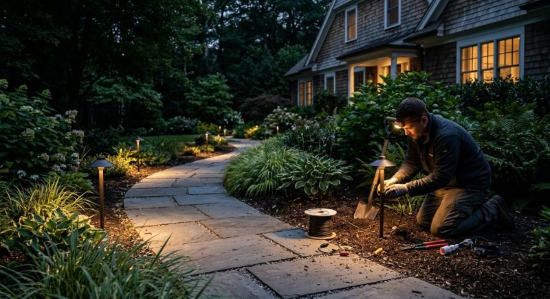 Pond Lighting Installation in Overland Park, KS